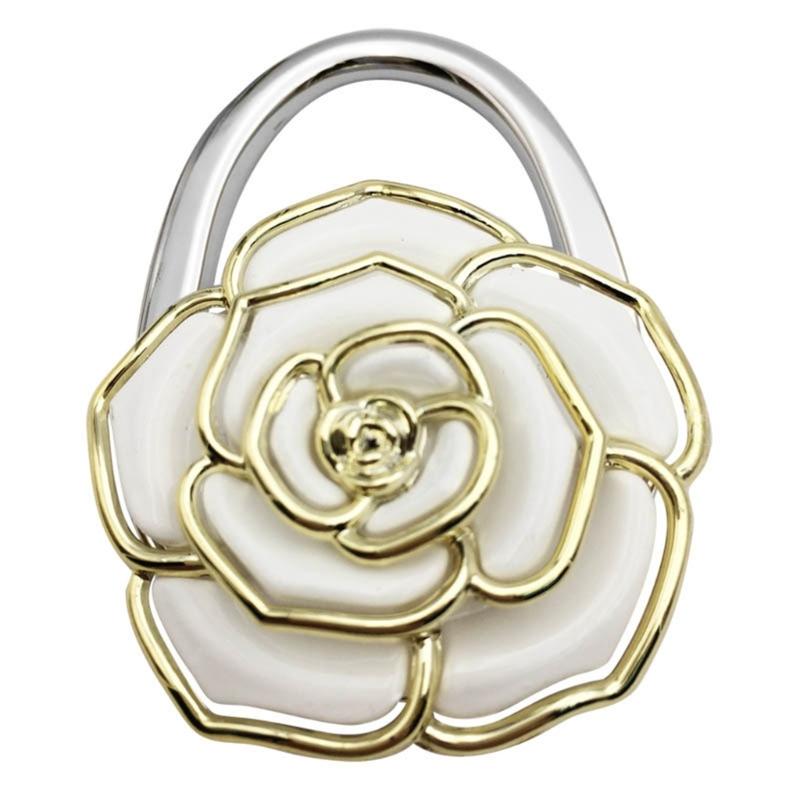 Fashion Flower Shaped Purse Hook Foldable Handbag Hook Table Portable Holder Hanger Handbag Bag Parts Accessories