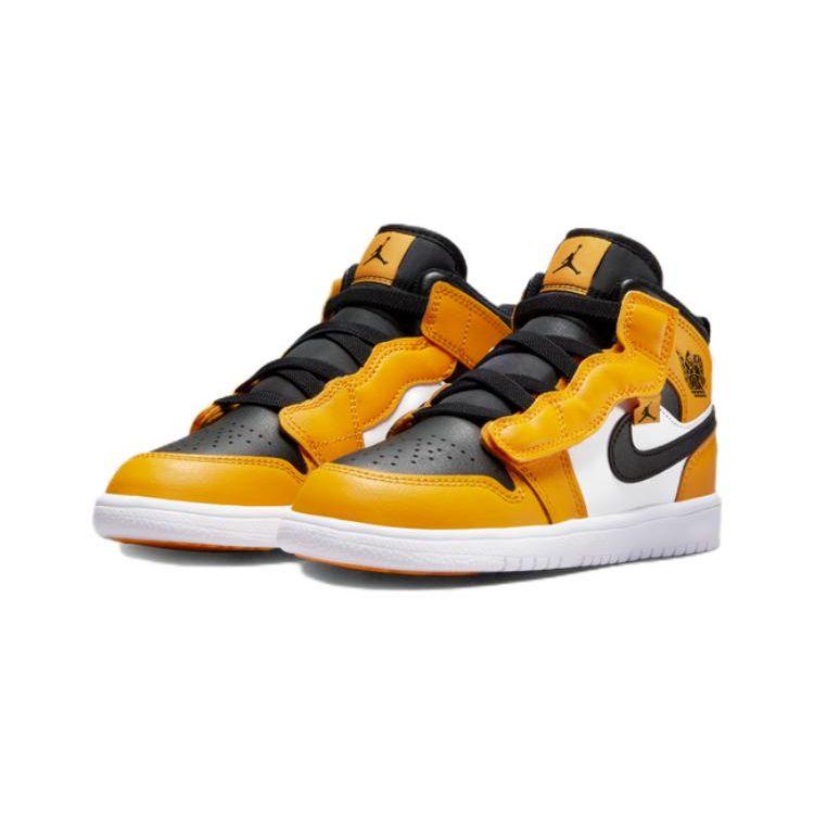 Air Jordan 1 Mid ALT PS Taxi Kids Sneakers Yellow Black White AR6351-701