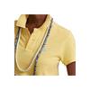Ralph Lauren Vestito Giallo da Donna con Collo a Polo Ricamato e Maniche Corte 211799490-010