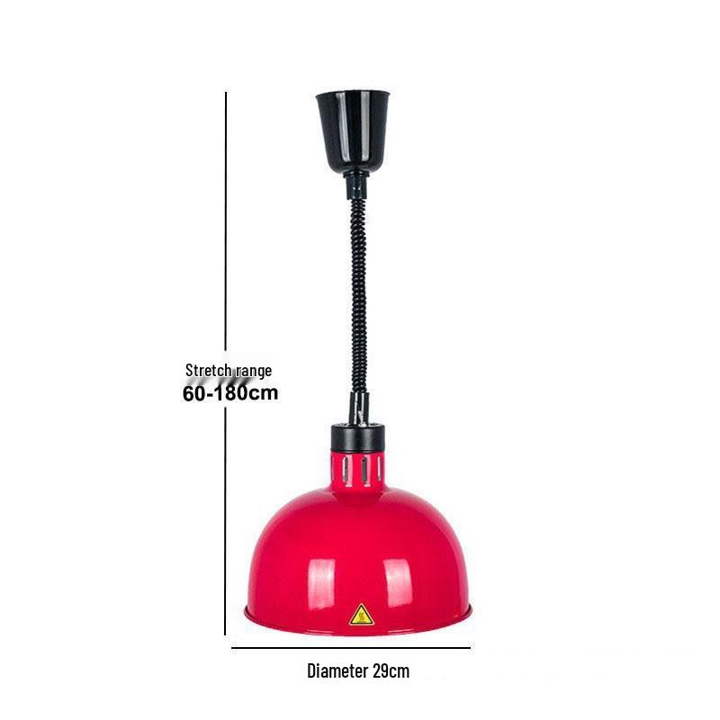 Adjustable Height Retractable Single Head Heat Lamp for Food Warming