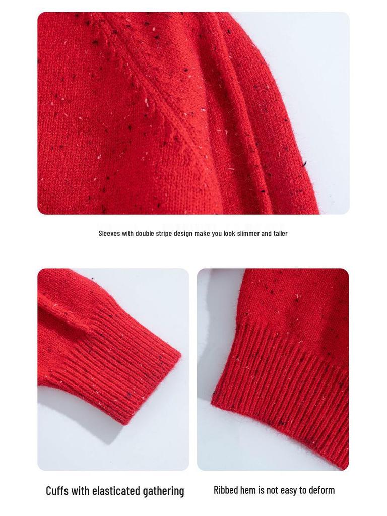 Boys' Non-Pilling Warm Knit Sweater, Korean Style, Long-Sleeved, Autumn/Winter 2025