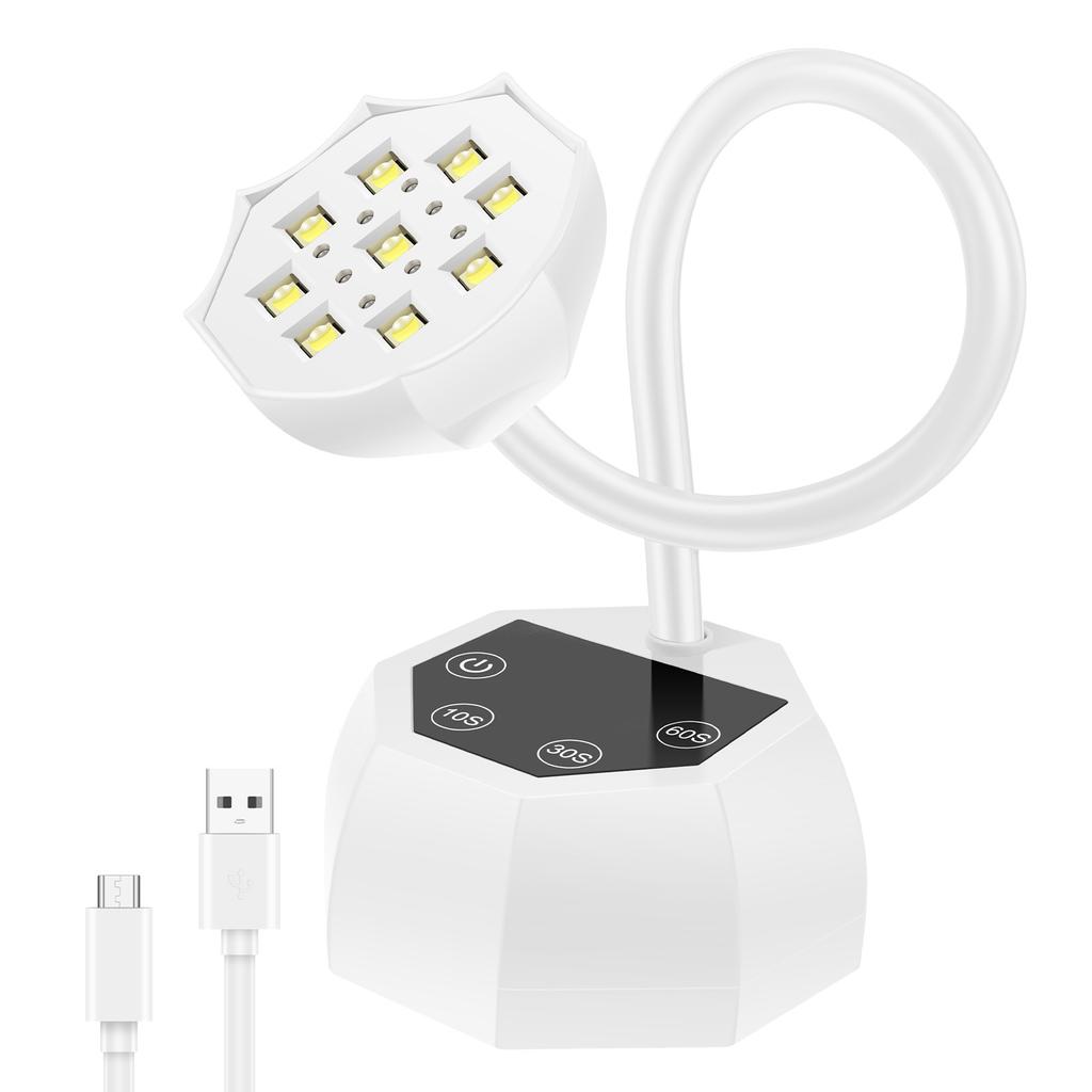 LED Auto Sensor Nail Lamp Gooseneck Gel Nail Desktop Light Adjustable Nail Dryer Gel Lamp Fast Flash Curing Polish Home Manicure
