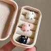 Cartoon Cat Ear Clip New Cute Soft Cute Sweet Girlish Heart Small Delicate No Ear Hole Earrings Fashionable High-Value Jewelry