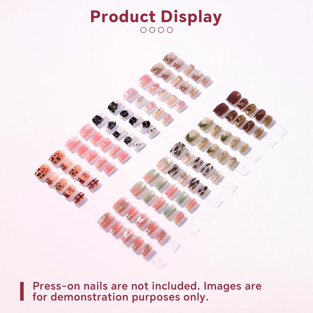 Doppelseitiges Nagelkunst-Klebeband Nagelkunst-Display Rückstandsfreies Klebeband Falsche Nägel Displayständer Kleber Transparentes Wasserdichtes Klebeband