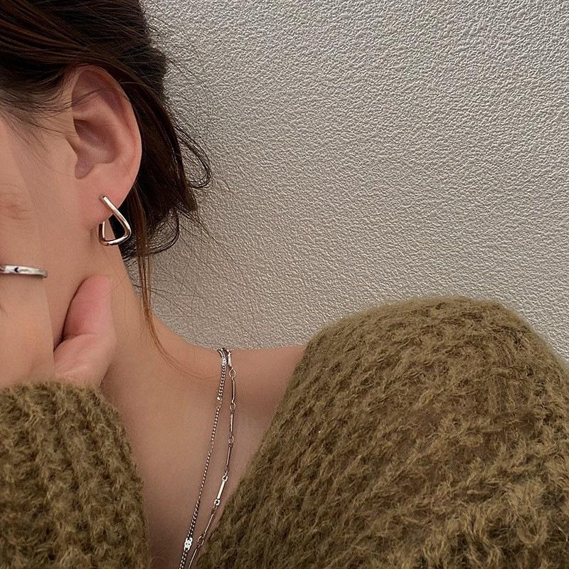 Korean Style High-Quality Earrings for Women - Retro Fashion Hollow Twisted Hoops and Studs, Trendy Hip Hop Ear Jewelry