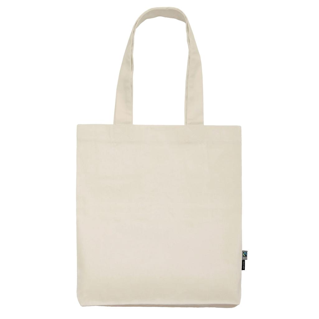 Neutral Plain Twill Long Handle Tote Bag