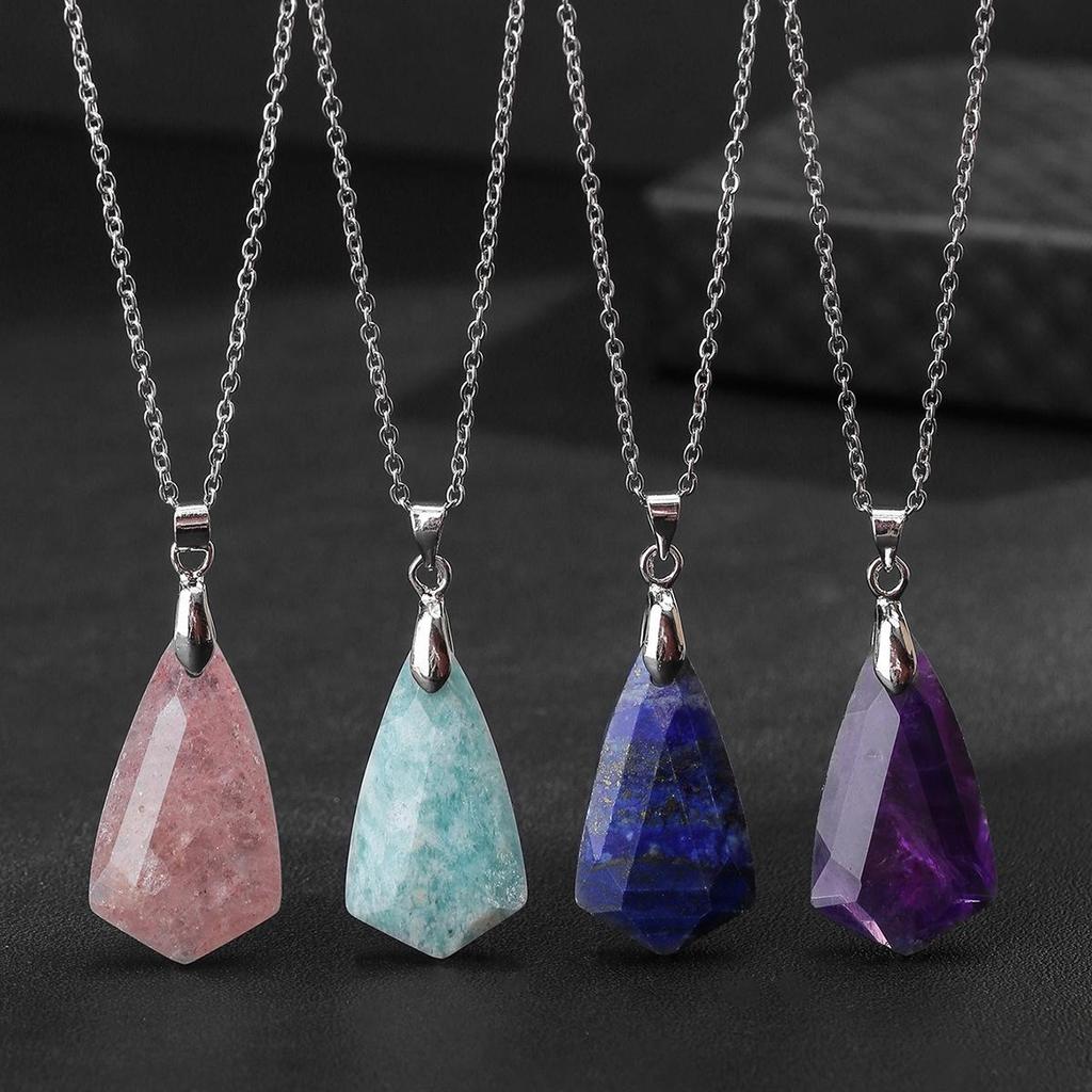 Bohemian Amethyst Crystal Pendant Necklace