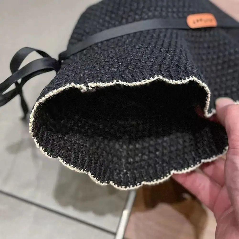 Breathable Crochet Bucket Hat UV Protection Summer Sunshade Visors Knit Fisherman Hat  Outdoor