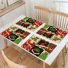 2D Flat 4pcs Christmas Holiday Placemats for Festive Table Decorations And Seasonal Home Decor