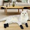 4 Adet Kedi Çorabı Çizilmez Kaymaz Koruyucu Cilde Dost 2 Beden Esnek Yumuşak Kumaş Dayanıklı Kaymaz Kedi Ayak Kılıfı C