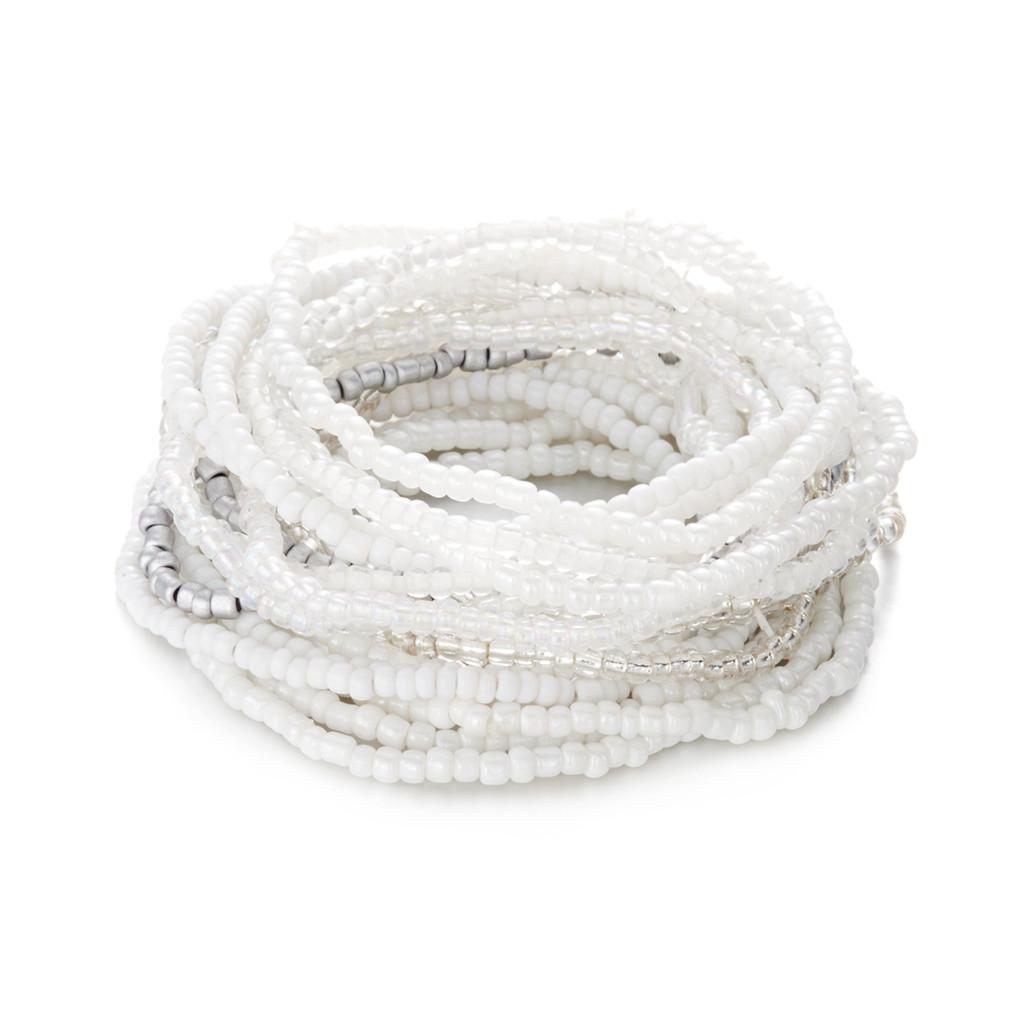 Bohemian Resort Style Crystal Beaded Bracelet Set With Electroplated Finish For Couples Gift