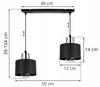 MODERN CEILING HANGING LAMP BLACK LED LAMP