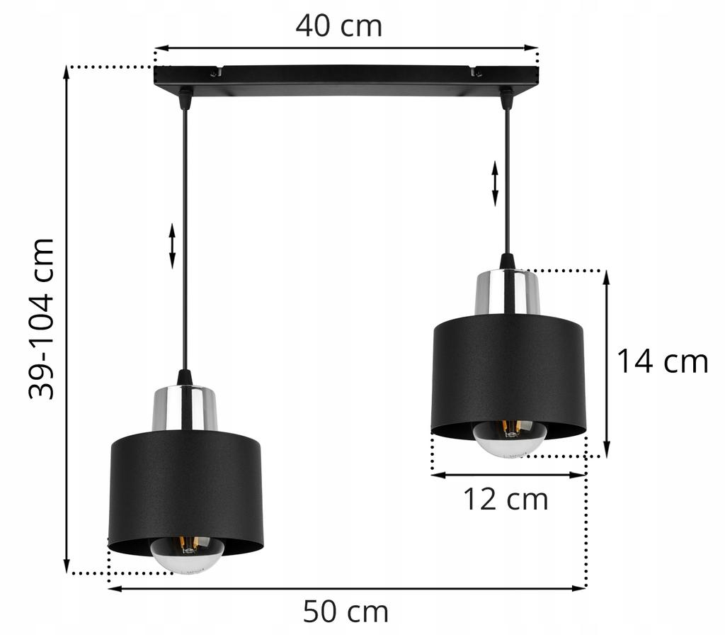 MODERN CEILING HANGING LAMP BLACK LED LAMP