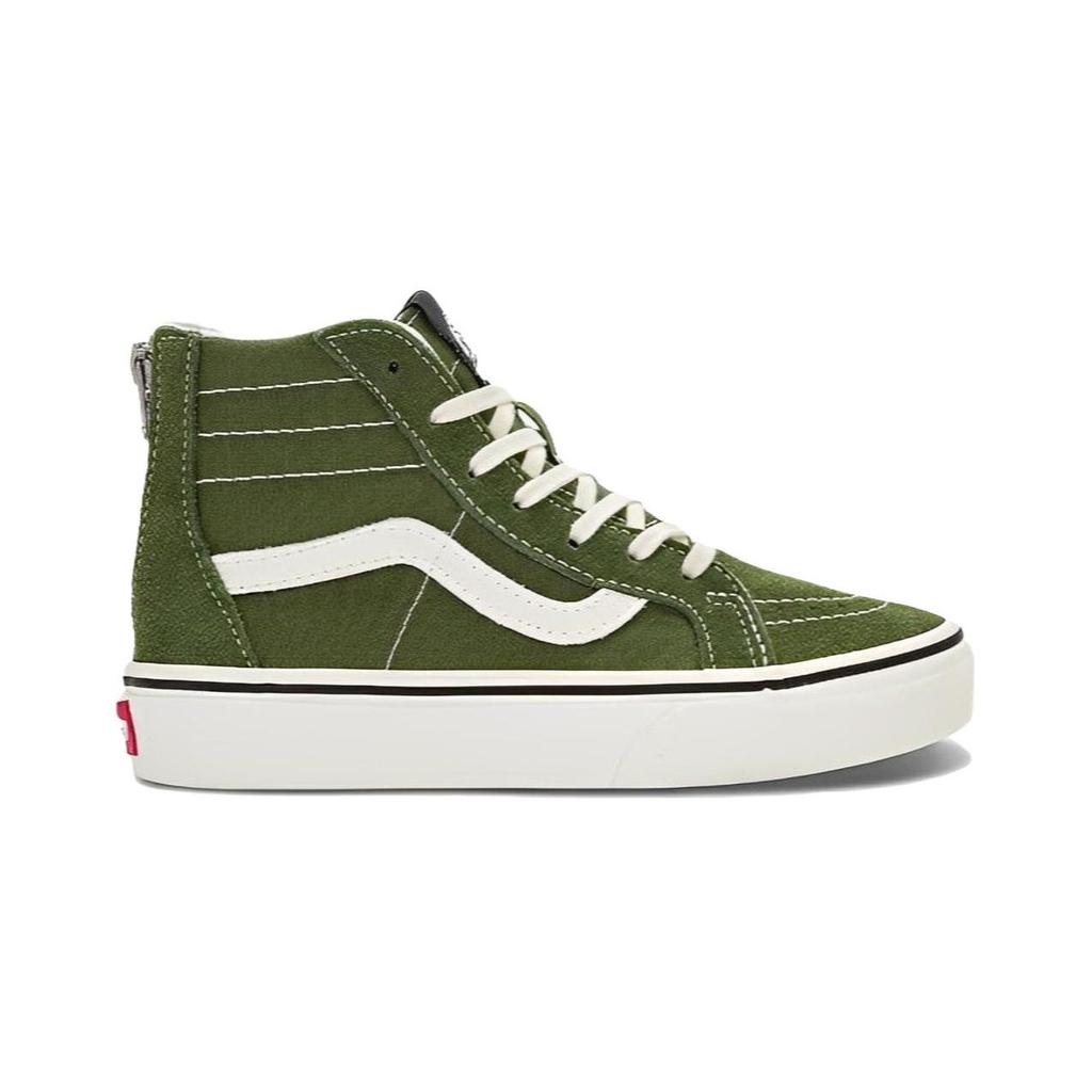 Vans SK8 Zip Cushioning, Wear Resistant High top Kids' Skateboarding Shoes Green Children Aged 3 7 Years Old VN0005VSBZ4