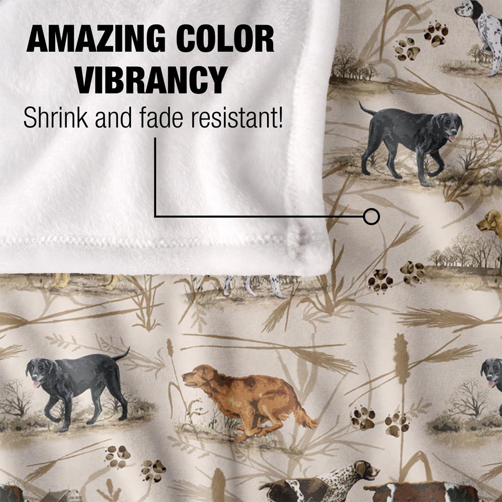 JQ Licensing Hunting Breeds Silky Dogs Supersoft Blanket