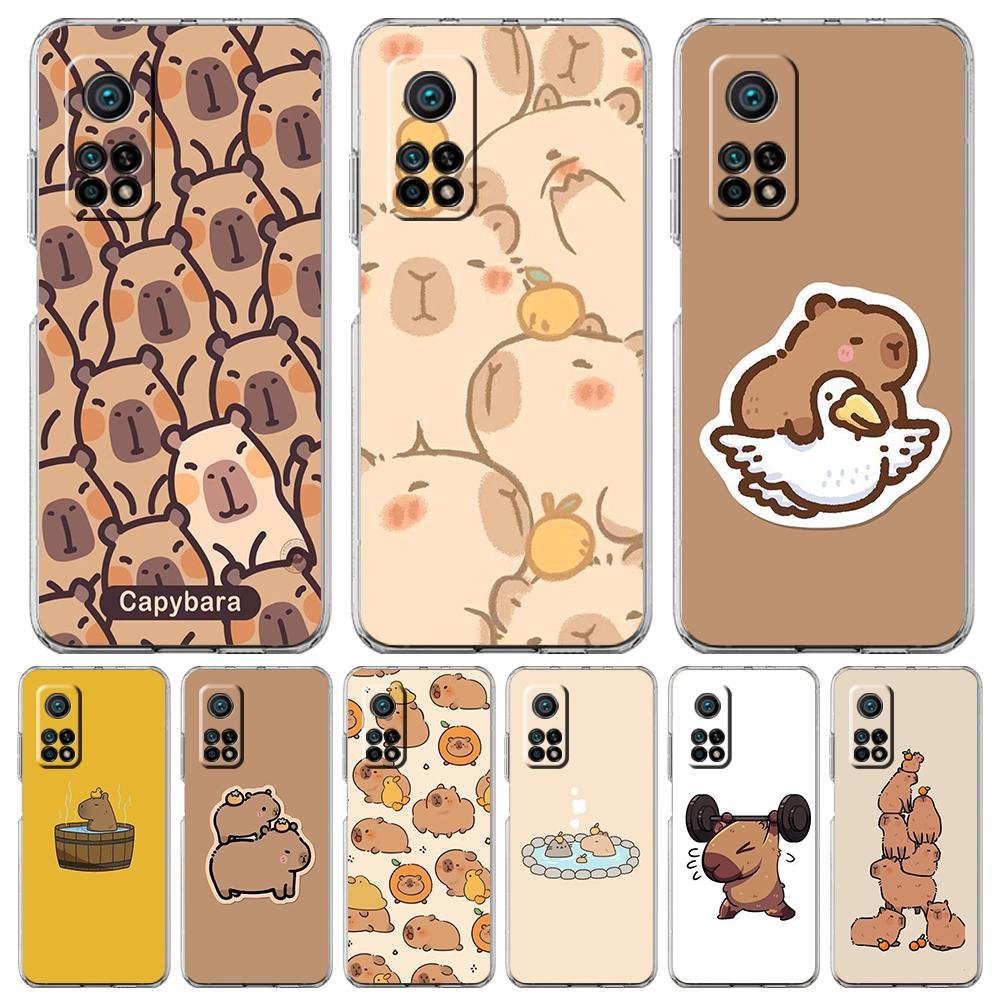 Animal Capybara Couple Paired Phone Case For Xiaomi Mi Poco X6 X5 NFC X3 F6 F5 Pro F4 F3 15 14T 14 13T 12T 12 13 Lite 11 Cover