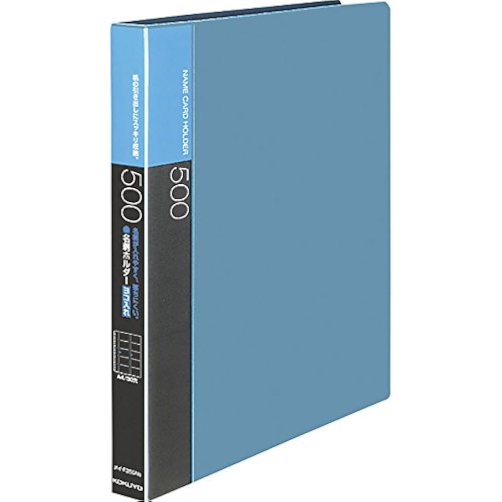 Kokuyo File Name Card Holder, Refill Type, A4, 30 Holes, Capacity, 500 People, Blue Mei-F355NB