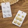 6Pcs Exquisite Starfish Shell Stud Earrings Fashionable CCB Earring Set Women's Summer Beach Party Jewelry Gifts