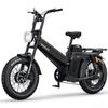 Tesway X7 AWD Electric Bike, Peak 3000W Dual Motor, 52V 60Ah Battery, Range 300km, 20*4.0'' Tires, 7 Speed, 8A Charger