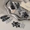 4/8pcs Harajuku Black White Polka Dot Hair Clip for Women Girls Hairpin Sweet Cute Star Side Clips Girl Hairpin Hair Accessories
