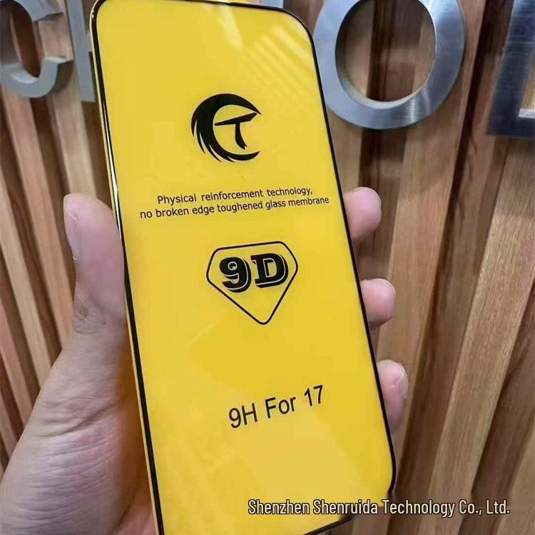 9D Tempered Glass Screen Protector for iPhone 17 Pro Max – Full Coverage, High-End, Anti-Drop, Curved Design