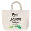Beach Bag - PLANETEE - Large Size - Rope Handle - Message 'Thank You Unforgettable Urologist' - Cotton