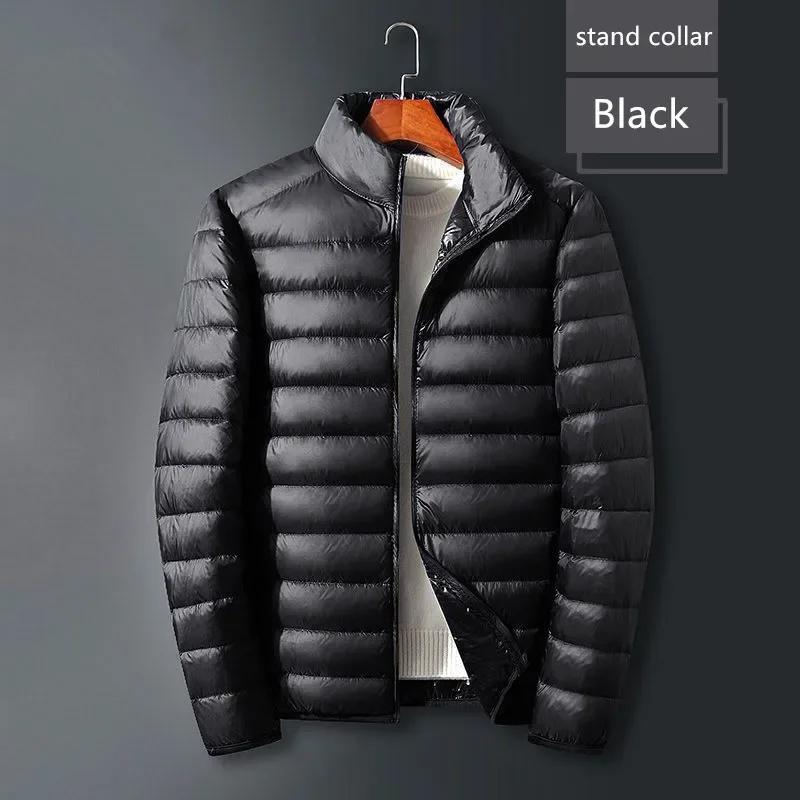 

Новая мужская зимняя приталенная куртка с пухом, модная, теплая, складная, водонепроницаемая, ветрозащитная, дышащая верхняя одежда, большого размера, мужская куртка-худи M чёрный