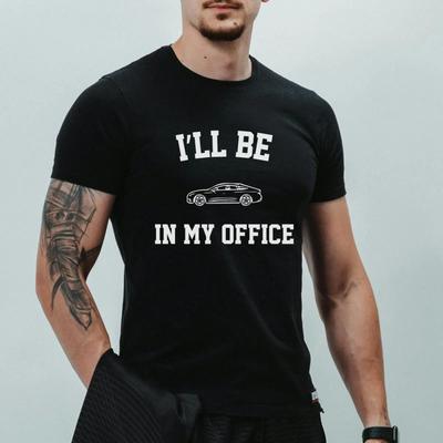Vintage Race Car I Amp 39 Ll Be In My Office T Shirt Mechanic Lover Vintage Washed Homme Slightly Graphic Stylish