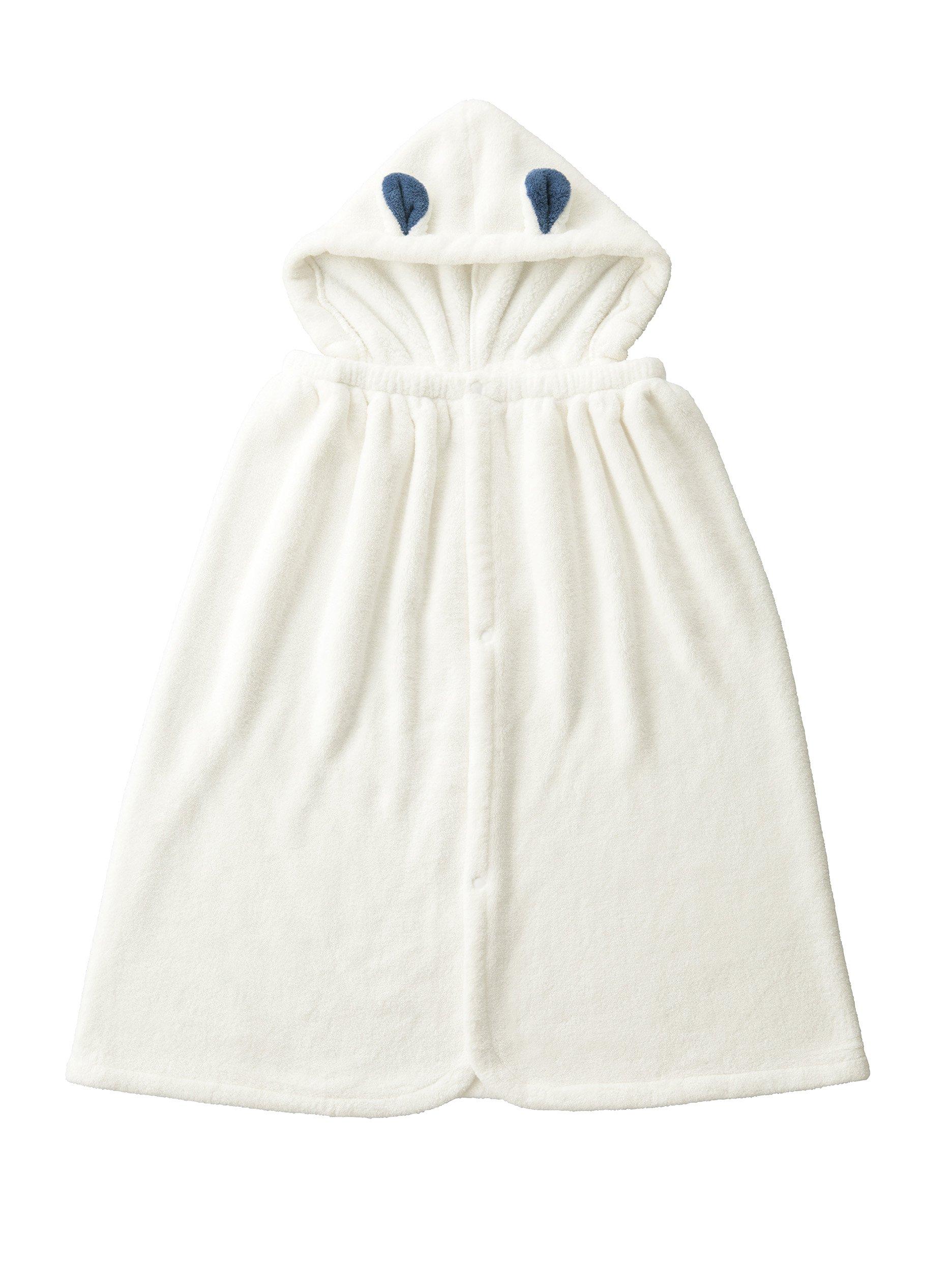 

CB JAPAN Carari Wrap Towel with Hood for Pool and 3x Water Absorption Polar Length Quickly Absorbs Water in the Gaps Between the Marshmallow Soft and