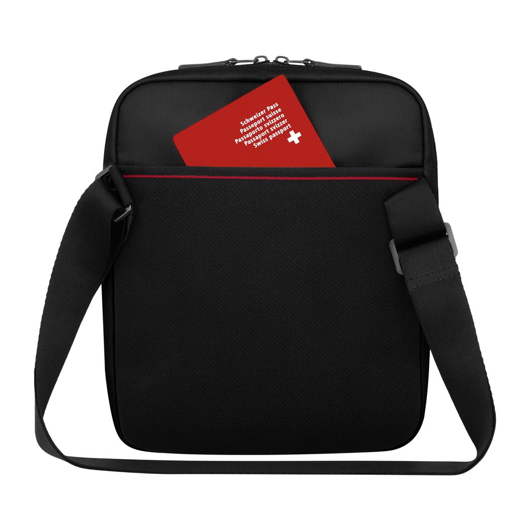Victorinox Altmont Modern Crossbody Bag with Tablet Earphone Sound Shoulder 6L Antibacterial Multifunctional for Commuting and Business Black 11-inch