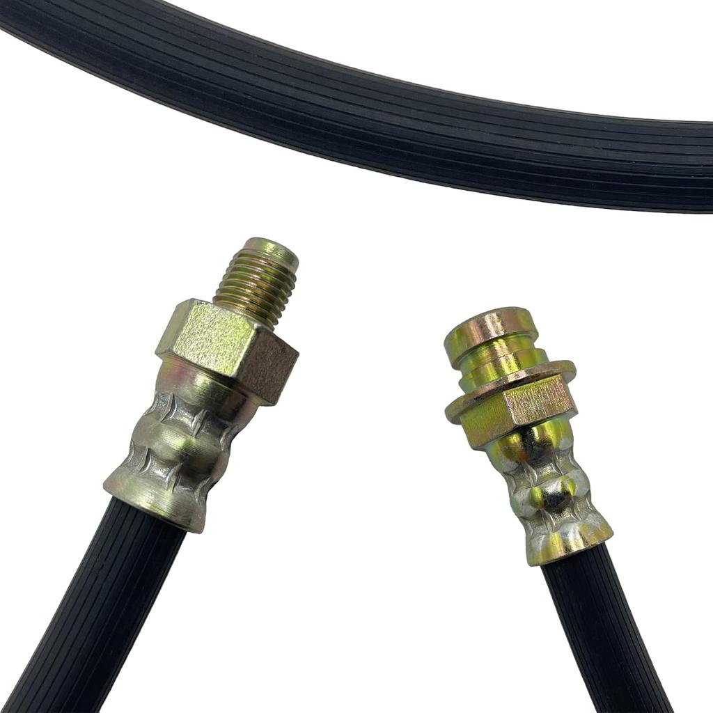 2Pack 18 Inch Premium Universal Brake Hose Flexible Rubber Brake Line, 3/8" - 24 Male To 3/8" - 24 Female, Sturdy, Easy To Tall Brake Line Kit