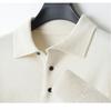 Men's Fashionable Pure Wool Solid Color Long-sleeve Polo Sweater