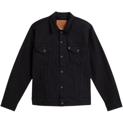 Mens Cotton Denim Long-Sleeved Trucker Jacket
