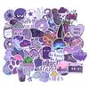 50Pcs Cartoon Purple Stickers Diy Suitcase Laptop Guitar Bicycle Car Decals