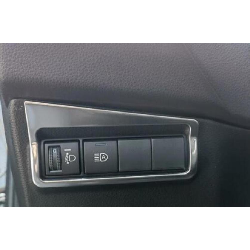 Headlight Button Frame Cover Silver For Toyota Corolla Cross - 1pc Steel