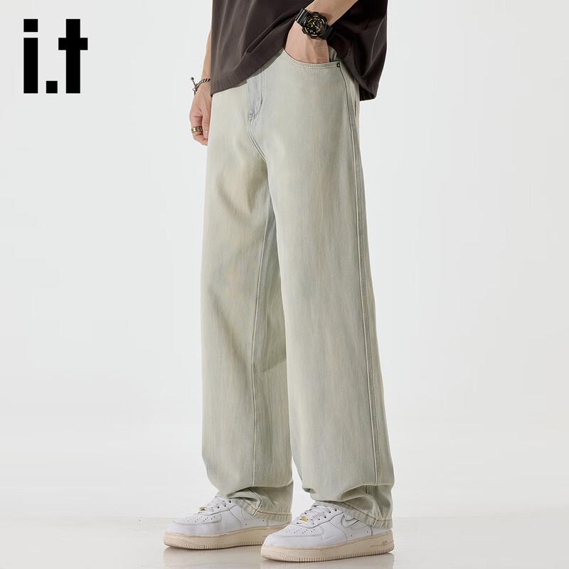 

Izzue IT Men s Loose Straight-Leg Denim Jeans 38
