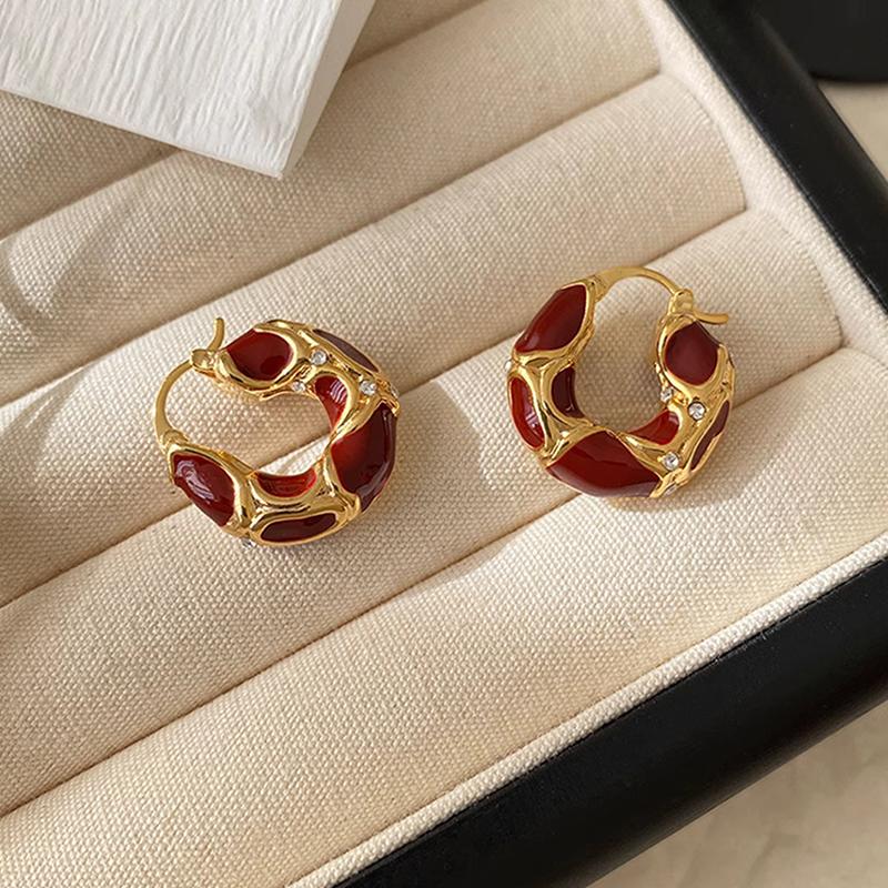 

1Pair Vintage Temperament Hoop Earrings For Women Girls Creative Delicate Design Ear Accessories Personality Jewelry Gifts