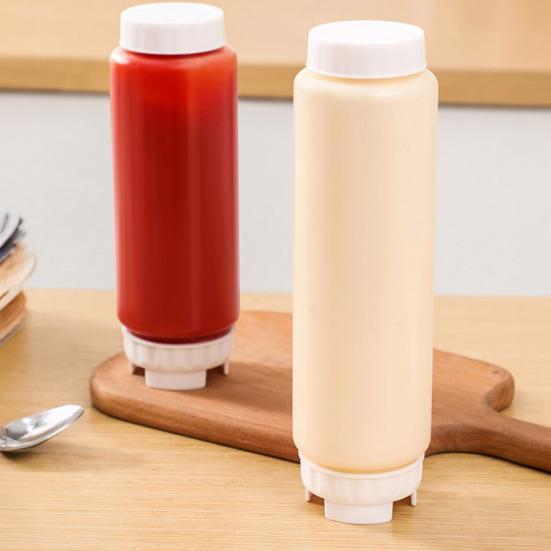 Dávkovač koření Stlačovací láhev na omáčku Velká kapacita Opakovaně použitelná nádoba na koření Dvojitá hlava Kuchyňské náčiní na tekutiny Omáčky