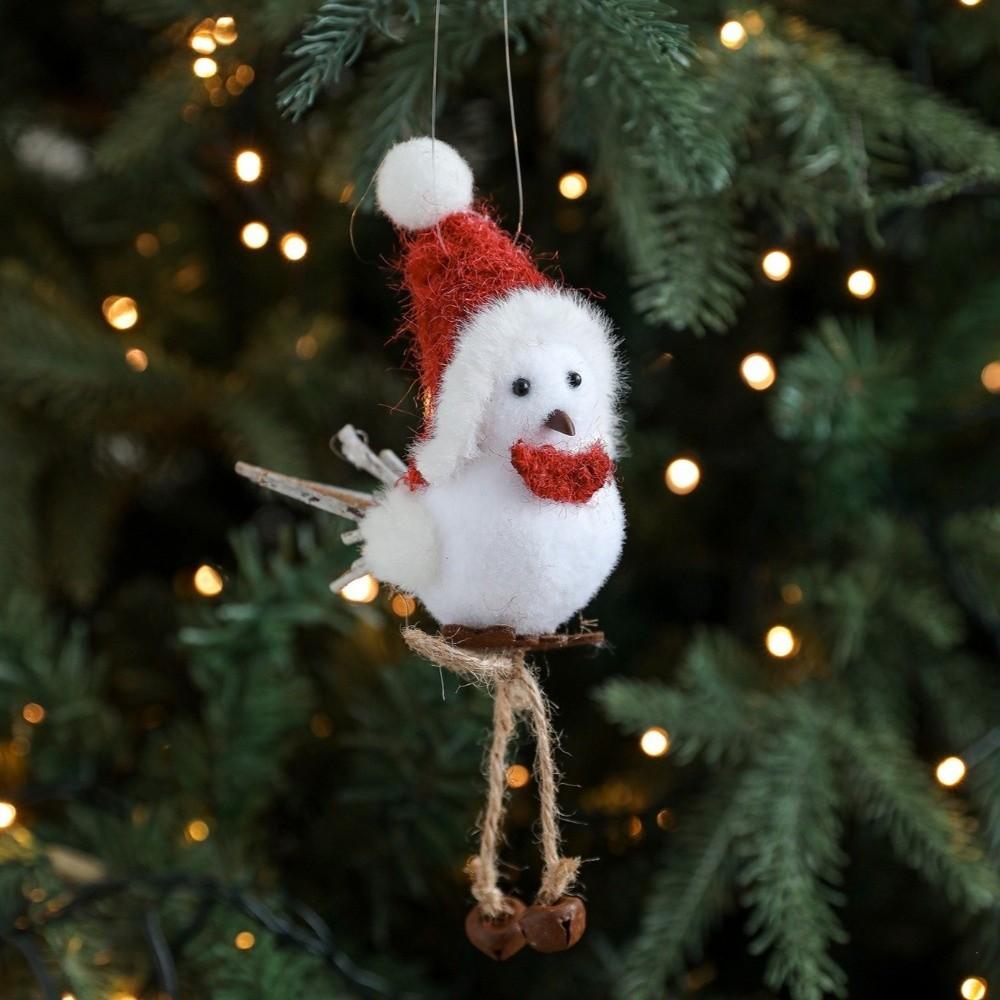 Cute Bird Doll Ornaments Simulation Fabric Animal Pendants Christmas Tree Hanging Ornaments Christmas Gift Doll Decorations
