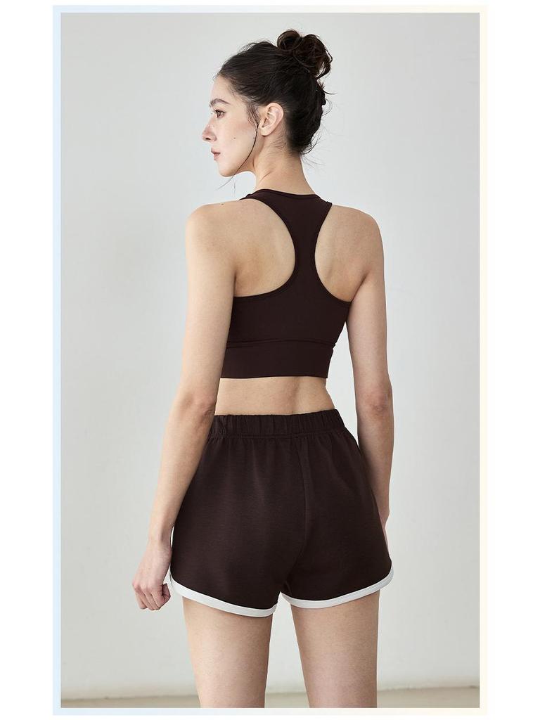 Women's Summer Slimming Racerback Yoga Bra with Chest Pads - Beautiful Back Design