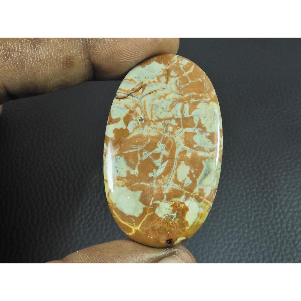 23X48X05MM Natural Bird Eye Jasper Oval Shape Cabochon Loose Gemstone 65Cts. G-294