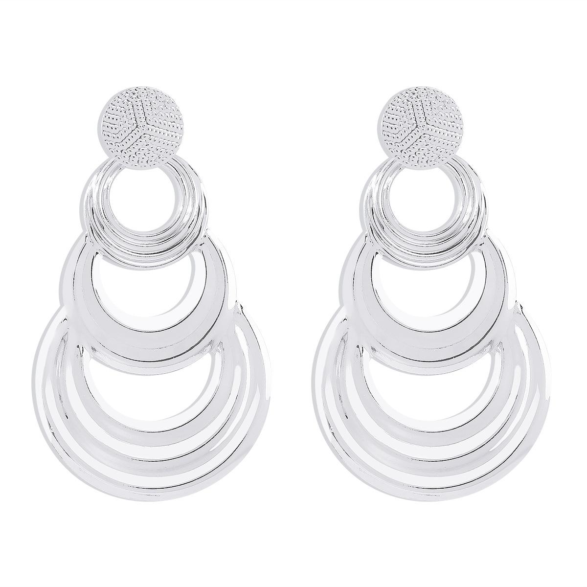 

Винтажные геометрические серьги в стиле хэви-метал с преувеличенным дизайном и стилем ретро серебряный