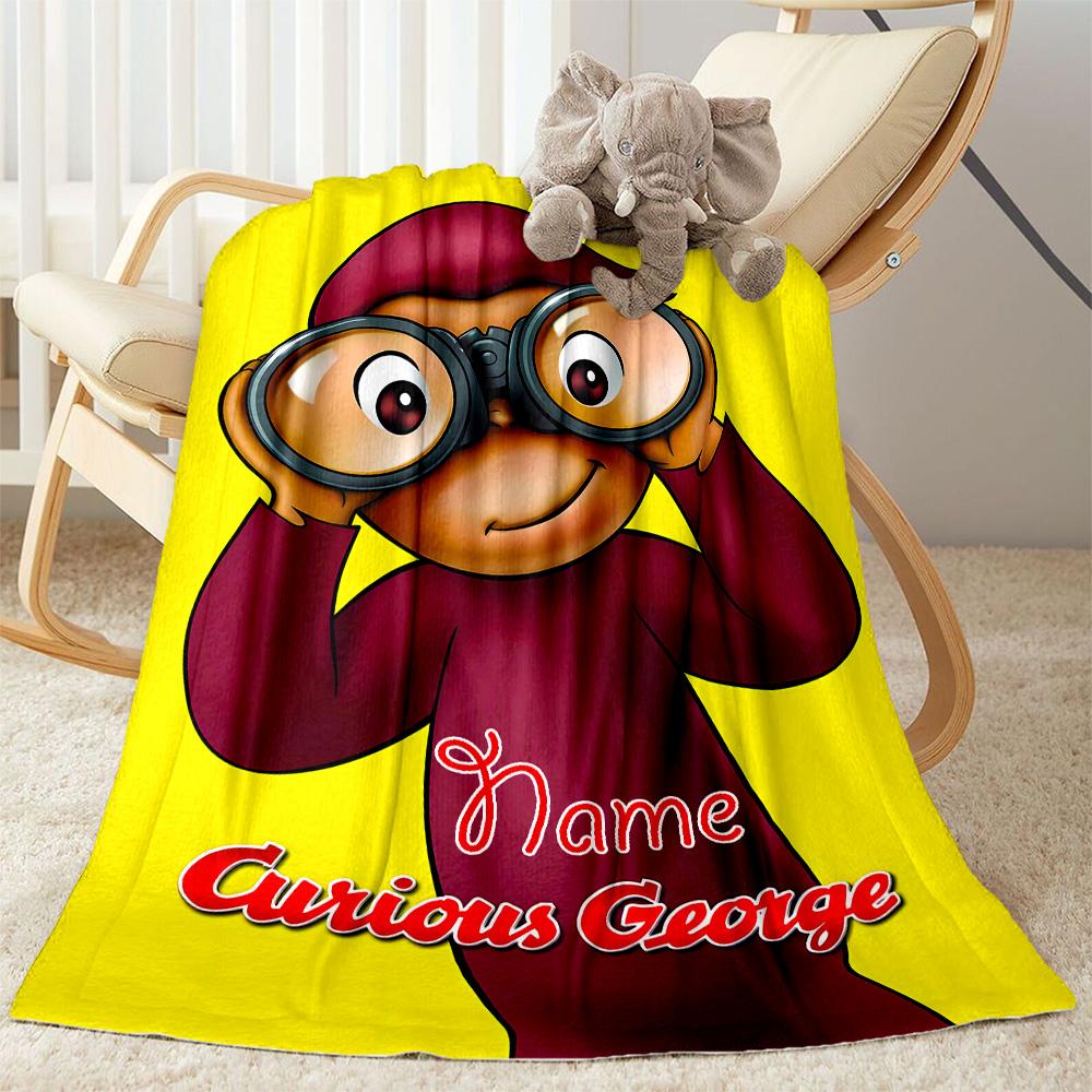 Curious George Adventure Blanket Soft & Cozy Suitable for Office Chair Office Sofa Four Seasons Universal Modern
