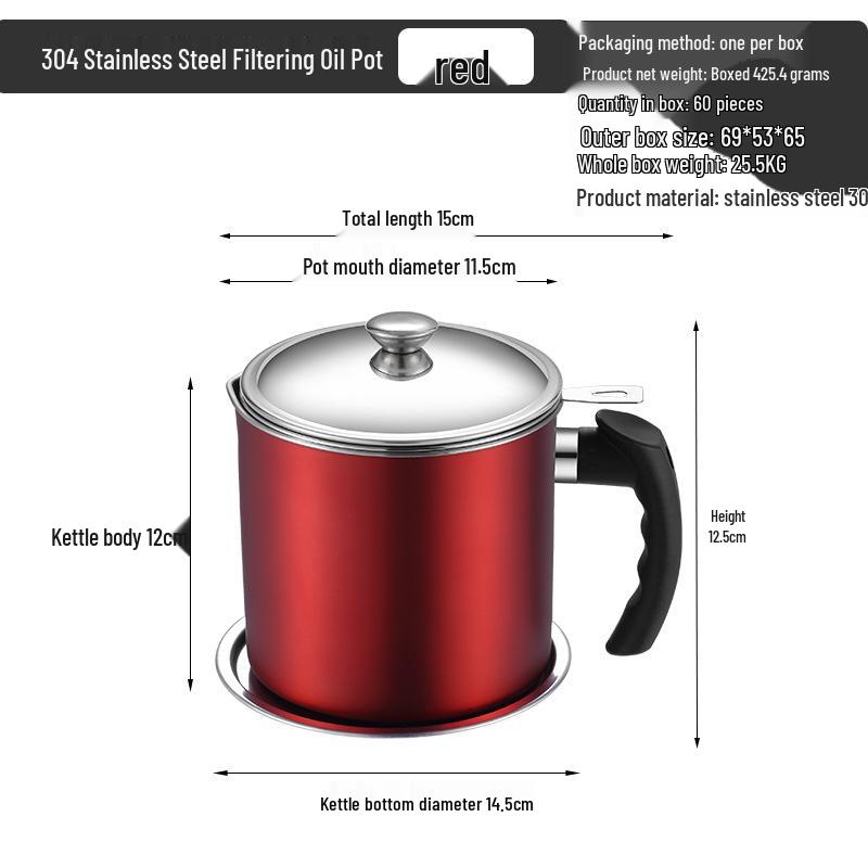 

Кастрюля-маслофильтр из нержавеющей стали 304, большой емкости, герметичная для использования на кухне