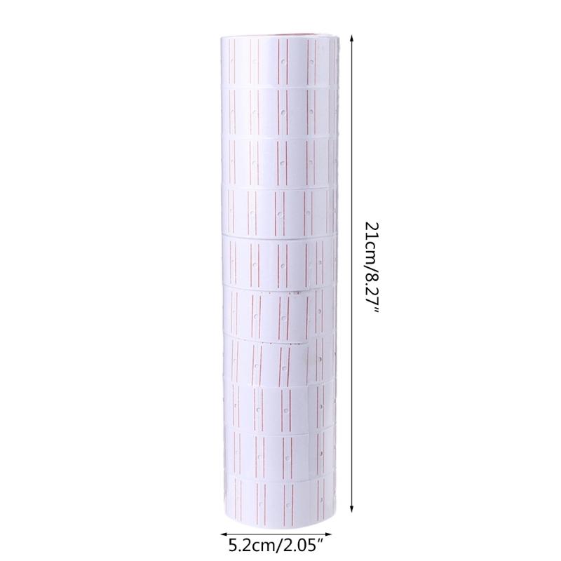 Set of 10 Rolls Price Tag Label Sticker Rolls for Pricing Label for Gun MX5500 Shop Price Gun Label