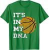 Basketball Its In My DNA Fingerprint Playing Basketball TShirt Short Sleeve Casual 100 Cotton Shirt