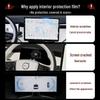 Volvo EM90 Innenraum-Schutzfolien-Set: Zentralsteuerung, Klimaanlage hinten, Displayschutzfolie für Navigationsbildschirm