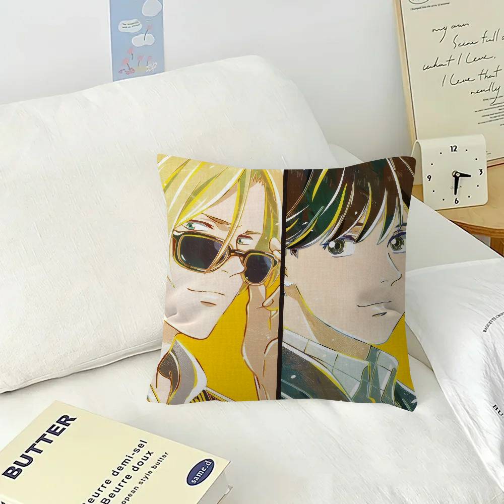 Crime anime BANANA FISH   Office Cushion Pillowcase Car Cushion Cover45X45CM Lumbar Pillowcase Sofa Pillowcover