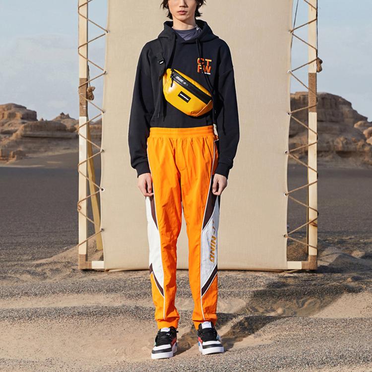 Li-Ning X Dunhuang Museum Co-Branded Cf Trace Series Pullover Hoodie Herren Oberteile Schwarz AWDQB67-1