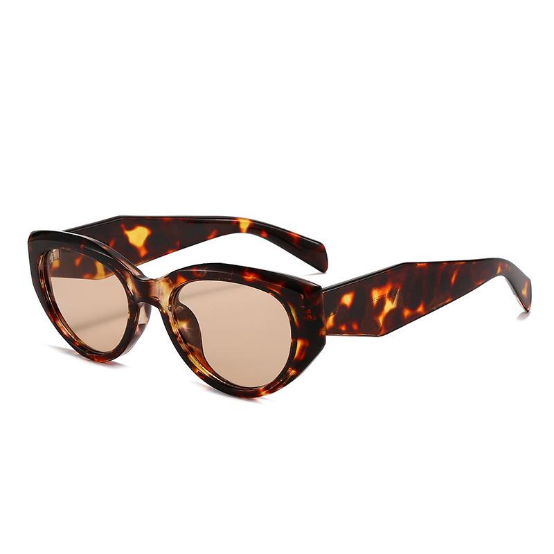 

European and American Retro Cat-Eye Oval Frame Women s Sunglasses - Trendy, High-End Casual Street Style Glasses As Shown